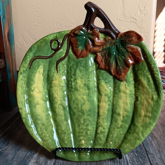 Glazed Ceramic Pumpkin - Picture 1 of 3